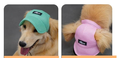 Wholesale Bulk Dog Baseball Cap Mesh Pet Dog Hat Breathable for Small Medium Dogs Ear Holes Adjustable Dog Hat Pet Accessories - Furbury