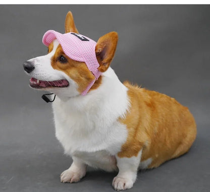 Wholesale Bulk Dog Baseball Cap Mesh Pet Dog Hat Breathable for Small Medium Dogs Ear Holes Adjustable Dog Hat Pet Accessories - Furbury