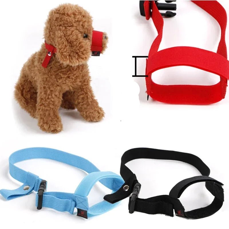 Wholesale Bulk Dog Muzzle Anti - bite Stop Barking Adjusting Straps Mask for Small Dogs Soft Nylon Dog Muzzle Breathable Stop Barking Mouth Cover - Furbury