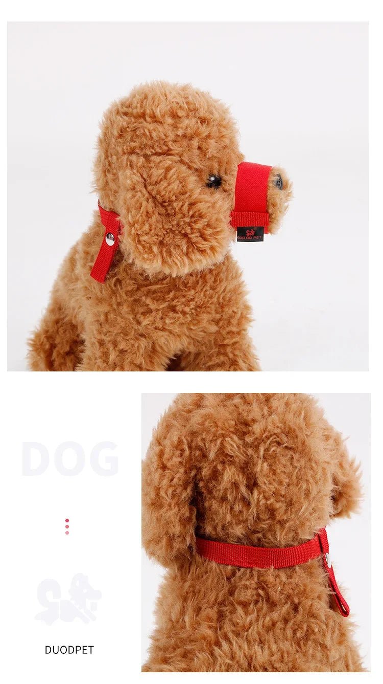 Wholesale Bulk Dog Muzzle Anti - bite Stop Barking Adjusting Straps Mask for Small Dogs Soft Nylon Dog Muzzle Breathable Stop Barking Mouth Cover - Furbury