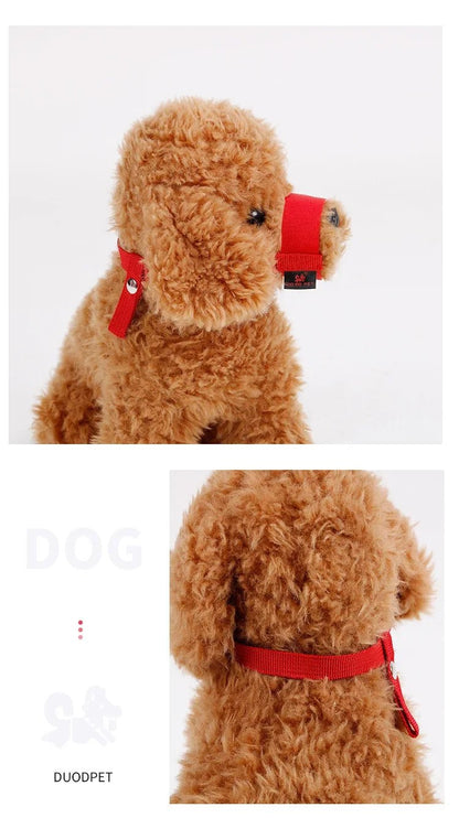 Wholesale Bulk Dog Muzzle Anti - bite Stop Barking Adjusting Straps Mask for Small Dogs Soft Nylon Dog Muzzle Breathable Stop Barking Mouth Cover - Furbury
