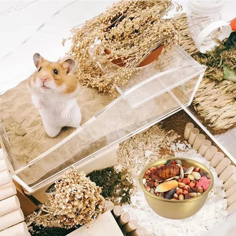 Wholesale Bulk Hamster Bowl Stainless Steel Hamster Feeder Bowl for Small Animal Hamster Hedgehog Chinchilla Rat Feeder Guinea Pigs Assessories - Furbury