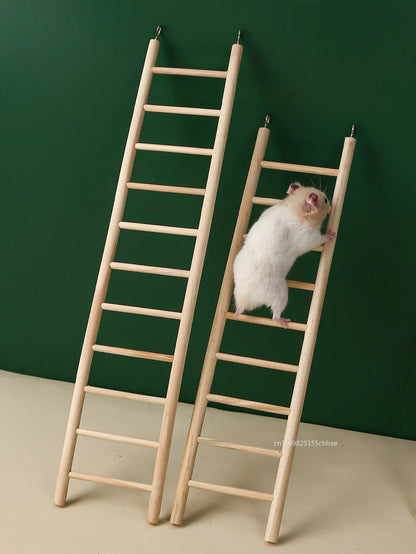 Wholesale Bulk Hamster Parrot Toys Hanging Cage Climbing Ladders with Natural Wood Parrots Suspension Bridge Swing Toys Bird Small Pet Supplies - Furbury