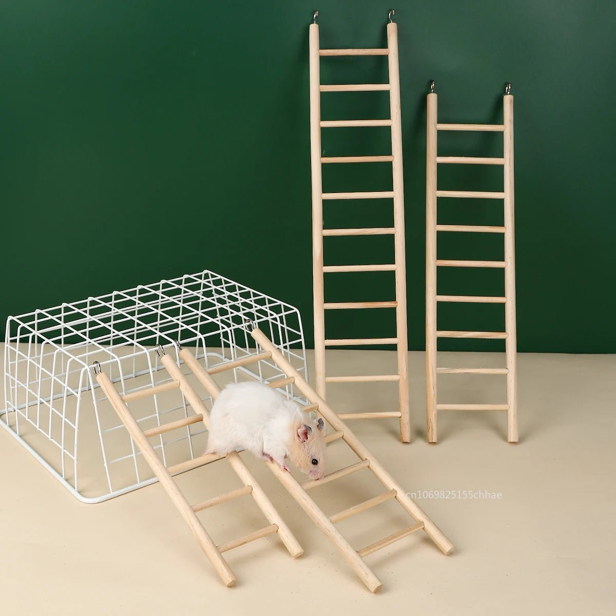 Wholesale Bulk Hamster Parrot Toys Hanging Cage Climbing Ladders with Natural Wood Parrots Suspension Bridge Swing Toys Bird Small Pet Supplies - Furbury