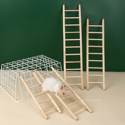 Wholesale Bulk Hamster Parrot Toys Hanging Cage Climbing Ladders with Natural Wood Parrots Suspension Bridge Swing Toys Bird Small Pet Supplies - Furbury