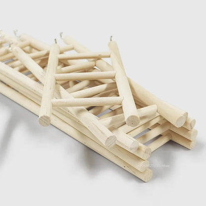 Wholesale Bulk Hamster Parrot Toys Hanging Cage Climbing Ladders with Natural Wood Parrots Suspension Bridge Swing Toys Bird Small Pet Supplies - Furbury