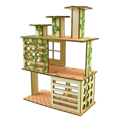 Wholesale Bulk Hamster Wooden Villa House Climbing Toy Hideout Nesting Habitat for Chinchillas Guinea Pigs Small Animals 5 Styles Dropshipping - Furbury