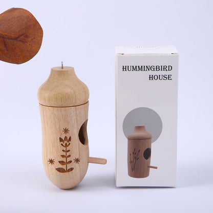 Wholesale Bulk Handmade Wooden Hummingbird House Chalet Hanging Mini Bird Nests Cage for Beautiful Outdoor Patio Garden Decoration Pet Bedroom - Furbury