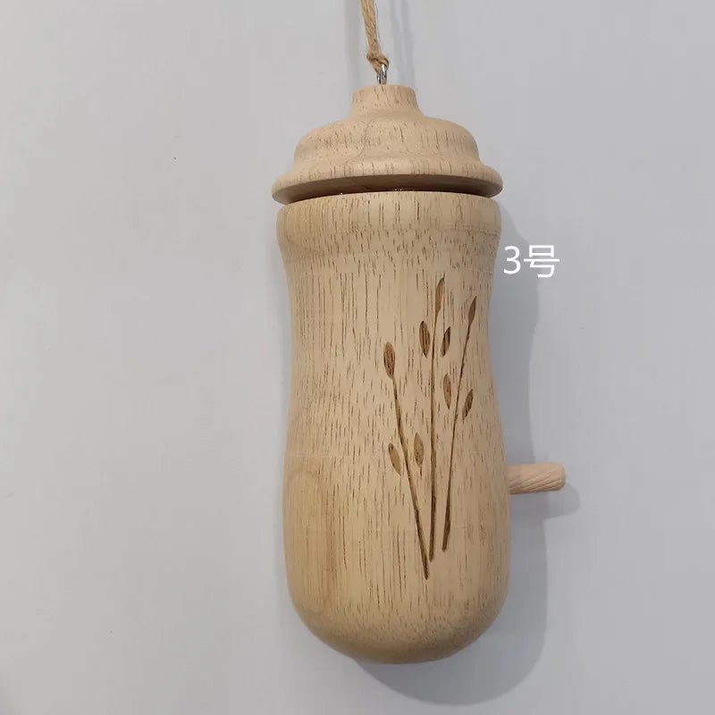 Wholesale Bulk Handmade Wooden Hummingbird House Chalet Hanging Mini Bird Nests Cage for Beautiful Outdoor Patio Garden Decoration Pet Bedroom - Furbury
