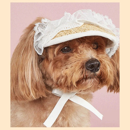 Wholesale Bulk Hat For Dog Woven Small Dog Hats Lace Soft Comfortable Pet Hats Adjustable For Walking Climbing Running Hiking Outdoor - Furbury