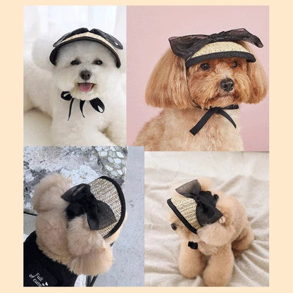 Wholesale Bulk Hat For Dog Woven Small Dog Hats Lace Soft Comfortable Pet Hats Adjustable For Walking Climbing Running Hiking Outdoor - Furbury