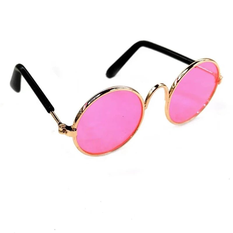 Wholesale Bulk Lovely Vintage Round Cat Sunglasses Reflection Eye wear glasses For Small Dog Cat Pet Photos Pet Products Props Accessories - Furbury