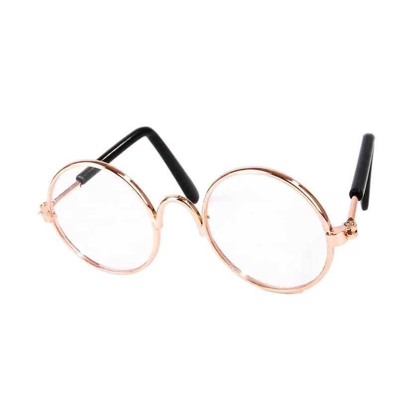 Wholesale Bulk Lovely Vintage Round Cat Sunglasses Reflection Eye wear glasses For Small Dog Cat Pet Photos Pet Products Props Accessories - Furbury