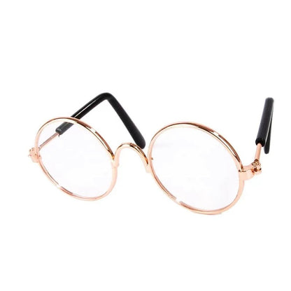 Wholesale Bulk Lovely Vintage Round Cat Sunglasses Reflection Eye wear glasses For Small Dog Cat Pet Photos Pet Products Props Accessories - Furbury