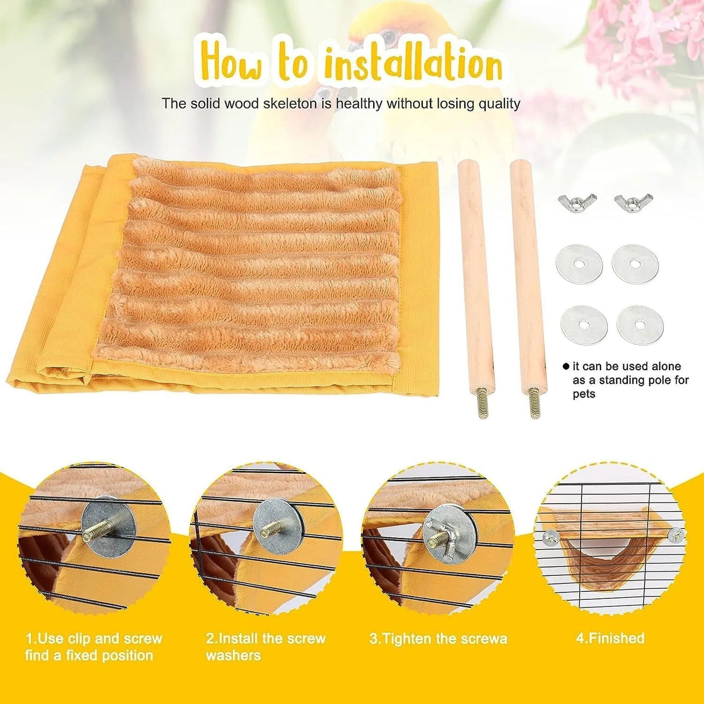 Wholesale Bulk Multi - colored Detachable and Washable Hanging Cradles for Parrot and Pet Hamster on Windowsill for Warmth - Furbury