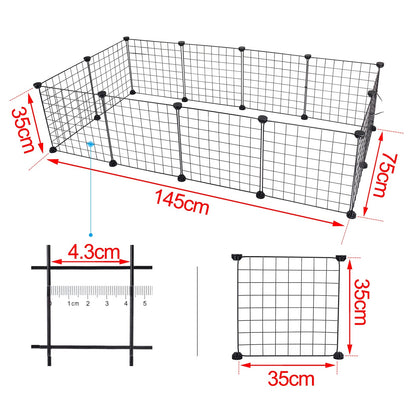 Wholesale Bulk Outdoor Puppy Playpen Adjustable Wire Plastic Enclosure for Rabbits Hamster Kennel House Dogs Kitten Small Animals Supplies - Furbury