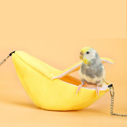 Wholesale Bulk Parrot Banana Bed Winter Warm Bird Cage Cotton Nest Parrot Nest Budgie For Hammock Cage Hut Tent Bed Hanging Cave Outfits Bags - Furbury