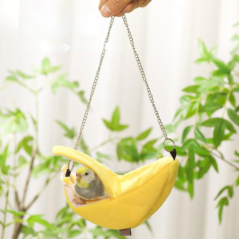 Wholesale Bulk Parrot Banana Bed Winter Warm Bird Cage Cotton Nest Parrot Nest Budgie For Hammock Cage Hut Tent Bed Hanging Cave Outfits Bags - Furbury