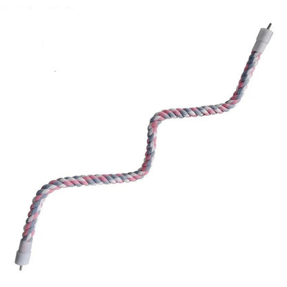 Wholesale Bulk Pet Bird Bite Toys Parrot Color Cotton Rope Toys Elastic Parrot Climbing Toys Sturdy Bird Swing Harness Cage Pet Toy Swing Stand - Furbury