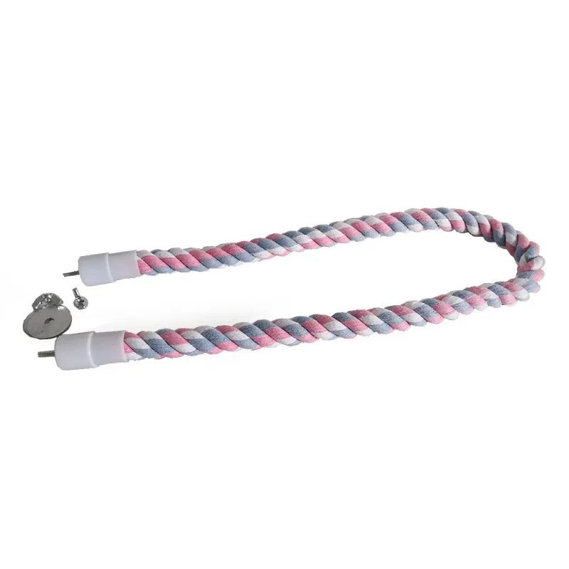 Wholesale Bulk Pet Bird Bite Toys Parrot Color Cotton Rope Toys Elastic Parrot Climbing Toys Sturdy Bird Swing Harness Cage Pet Toy Swing Stand - Furbury