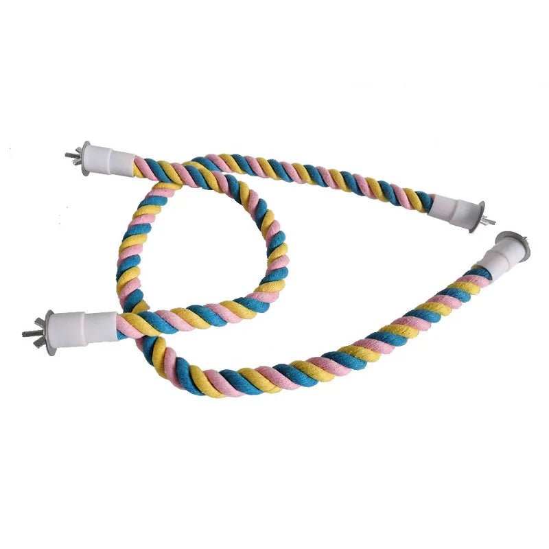 Wholesale Bulk Pet Bird Bite Toys Parrot Color Cotton Rope Toys Elastic Parrot Climbing Toys Sturdy Bird Swing Harness Cage Pet Toy Swing Stand - Furbury