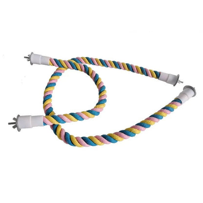 Wholesale Bulk Pet Bird Bite Toys Parrot Color Cotton Rope Toys Elastic Parrot Climbing Toys Sturdy Bird Swing Harness Cage Pet Toy Swing Stand - Furbury