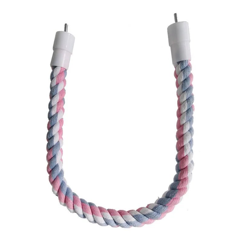 Wholesale Bulk Pet Bird Bite Toys Parrot Color Cotton Rope Toys Elastic Parrot Climbing Toys Sturdy Bird Swing Harness Cage Pet Toy Swing Stand - Furbury