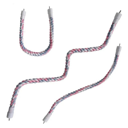 Wholesale Bulk Pet Bird Bite Toys Parrot Color Cotton Rope Toys Elastic Parrot Climbing Toys Sturdy Bird Swing Harness Cage Pet Toy Swing Stand - Furbury