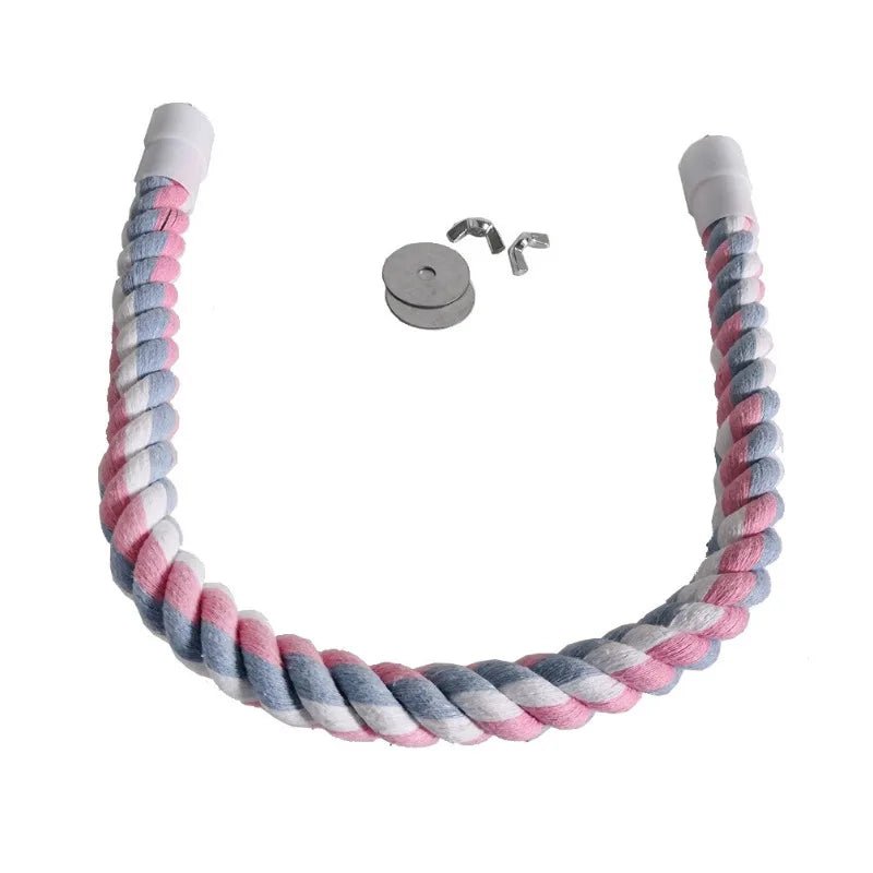 Wholesale Bulk Pet Bird Bite Toys Parrot Color Cotton Rope Toys Elastic Parrot Climbing Toys Sturdy Bird Swing Harness Cage Pet Toy Swing Stand - Furbury