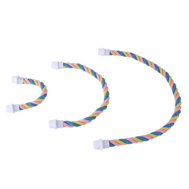 Wholesale Bulk Pet Bird Bite Toys Parrot Color Cotton Rope Toys Elastic Parrot Climbing Toys Sturdy Bird Swing Harness Cage Pet Toy Swing Stand - Furbury