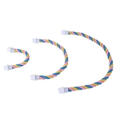 Wholesale Bulk Pet Bird Bite Toys Parrot Color Cotton Rope Toys Elastic Parrot Climbing Toys Sturdy Bird Swing Harness Cage Pet Toy Swing Stand - Furbury
