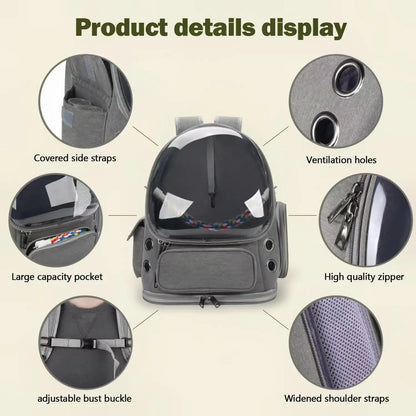 Wholesale Bulk Portable Bird Cage Parrot Backpack Carrier Travel with Perch Cups Clear Window for Birds Cockatiel for Vetting Camping Hiking - Furbury