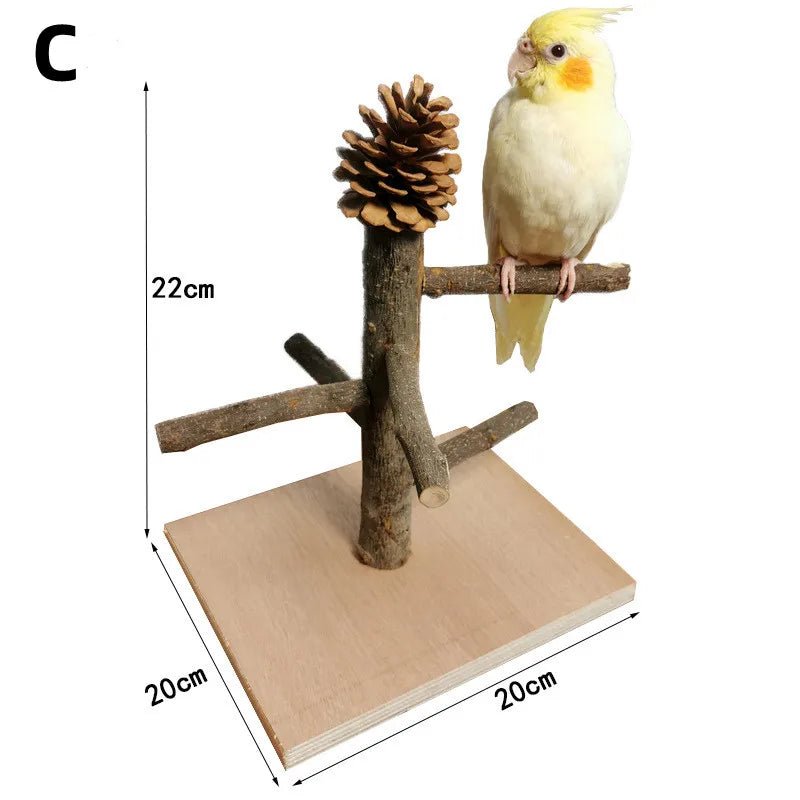 Wholesale Bulk Solid Wood Parrot Stand Training Bird Stand Parrot Toys Desktop Training Stand Pole Interactive Playground Small Pet supplies - Furbury