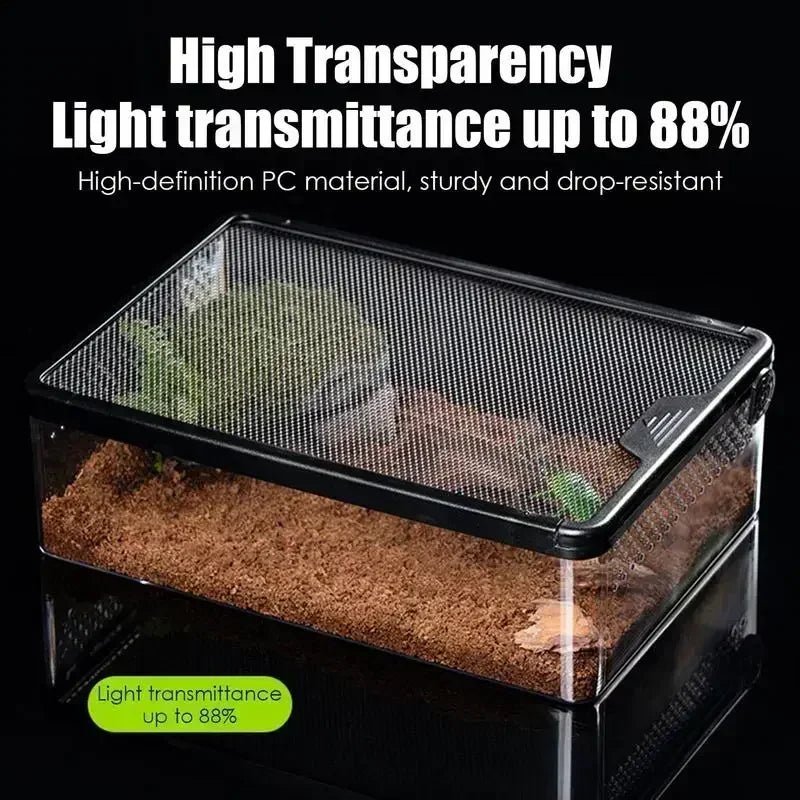 Wholesale Bulk Transparent Reptile Feeding Boxs Amphibian Insect Reptile Breeding Box Ventilated Hatching Container Reptile Terrarium Tanks - Furbury