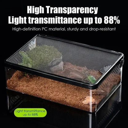 Wholesale Bulk Transparent Reptile Feeding Boxs Amphibian Insect Reptile Breeding Box Ventilated Hatching Container Reptile Terrarium Tanks - Furbury
