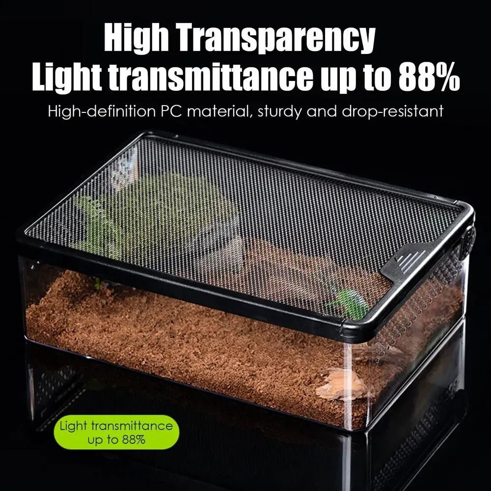 Wholesale Bulk Transparent Reptile Feeding Boxs Amphibian Insect Reptile Breeding Box Ventilated Hatching Container Reptile Terrarium Tanks - Furbury