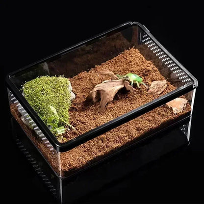 Wholesale Bulk Transparent Reptile Feeding Boxs Amphibian Insect Reptile Breeding Box Ventilated Hatching Container Reptile Terrarium Tanks - Furbury
