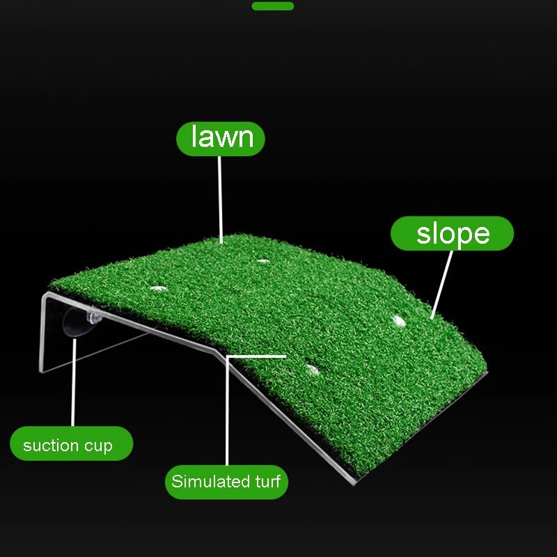 Wholesale Bulk Turtle Basking Platform Suction Cup Habitat Simulation Lawn Ramp Turtle Dock Floating Island For Reptile Terrarium Accessory - Furbury