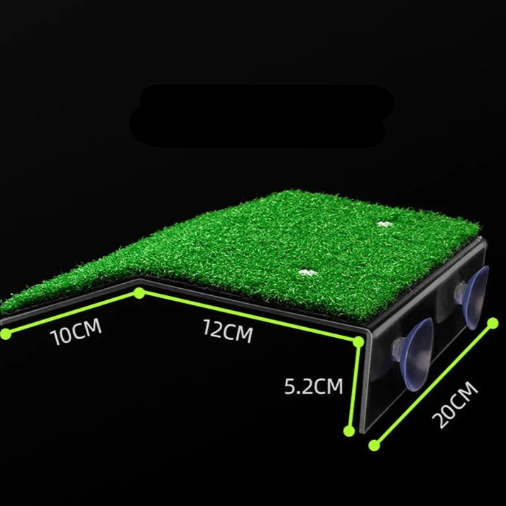 Wholesale Bulk Turtle Basking Platform Suction Cup Habitat Simulation Lawn Ramp Turtle Dock Floating Island For Reptile Terrarium Accessory - Furbury