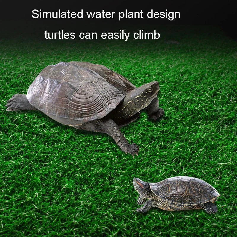 Wholesale Bulk Turtle Basking Platform Suction Cup Habitat Simulation Lawn Ramp Turtle Dock Floating Island For Reptile Terrarium Accessory - Furbury
