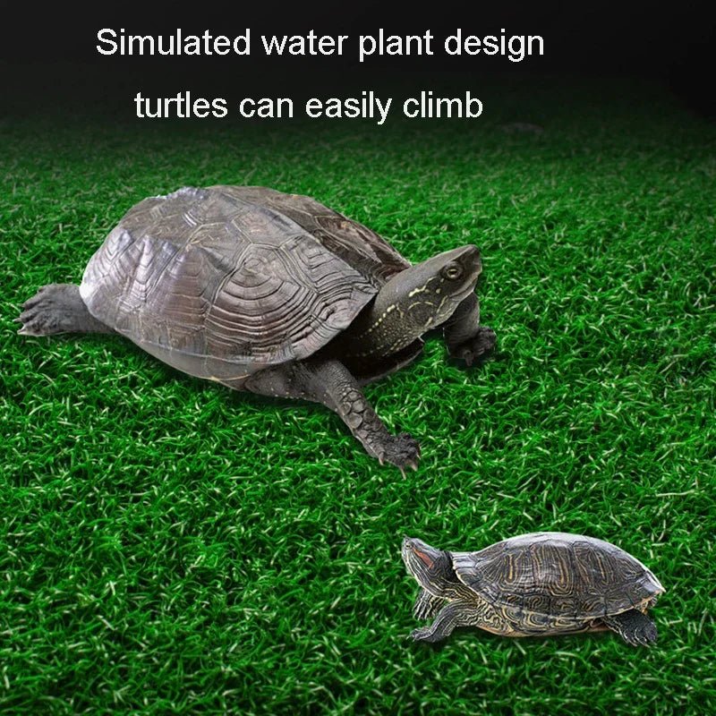 Wholesale Bulk Turtle Basking Platform Suction Cup Habitat Simulation Lawn Ramp Turtle Dock Floating Island For Reptile Terrarium Accessory - Furbury