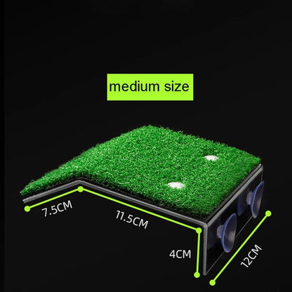 Wholesale Bulk Turtle Basking Platform Suction Cup Habitat Simulation Lawn Ramp Turtle Dock Floating Island For Reptile Terrarium Accessory - Furbury