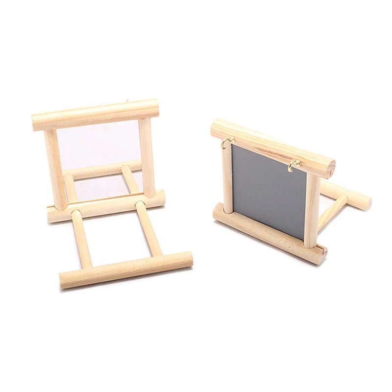 Wholesale Bulk Wood Bird Mirror With Perch Stand Bird Toy Stand Bird Toy For Parrot Parakeets Cockatiels Cage Cage Parakeet Accessories - Furbury