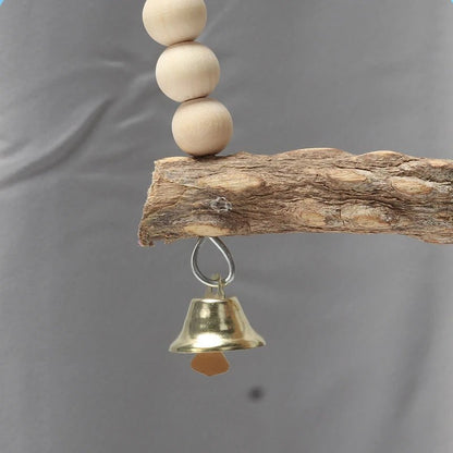 Wholesale Bulk Wooden Bird Swings Training Toy with Hanging Bell for Cockatiels Parakeets Cage Accessories Birdcage Parrot Perch Stand Play Gym - Furbury