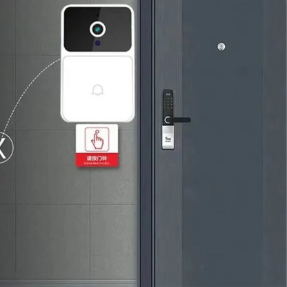WIFI Video Doorbell Camera Wireless Night Vision Smart Home Security HD Door Bell Two Way Intercom Voice Change For Home - Checkouts UK