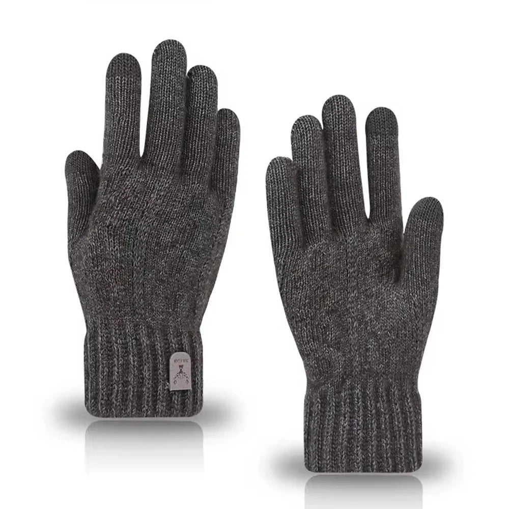 Winter Warm Gloves for Men and Women, Touchscreen Thickened Knitted Gloves, Outdoor Cycling Sports, Cold resistant Gloves - Checkouts UK