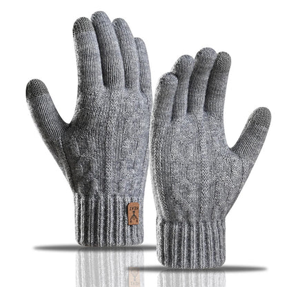 Winter Warm Gloves for Men and Women, Touchscreen Thickened Knitted Gloves, Outdoor Cycling Sports, Cold resistant Gloves - Checkouts UK