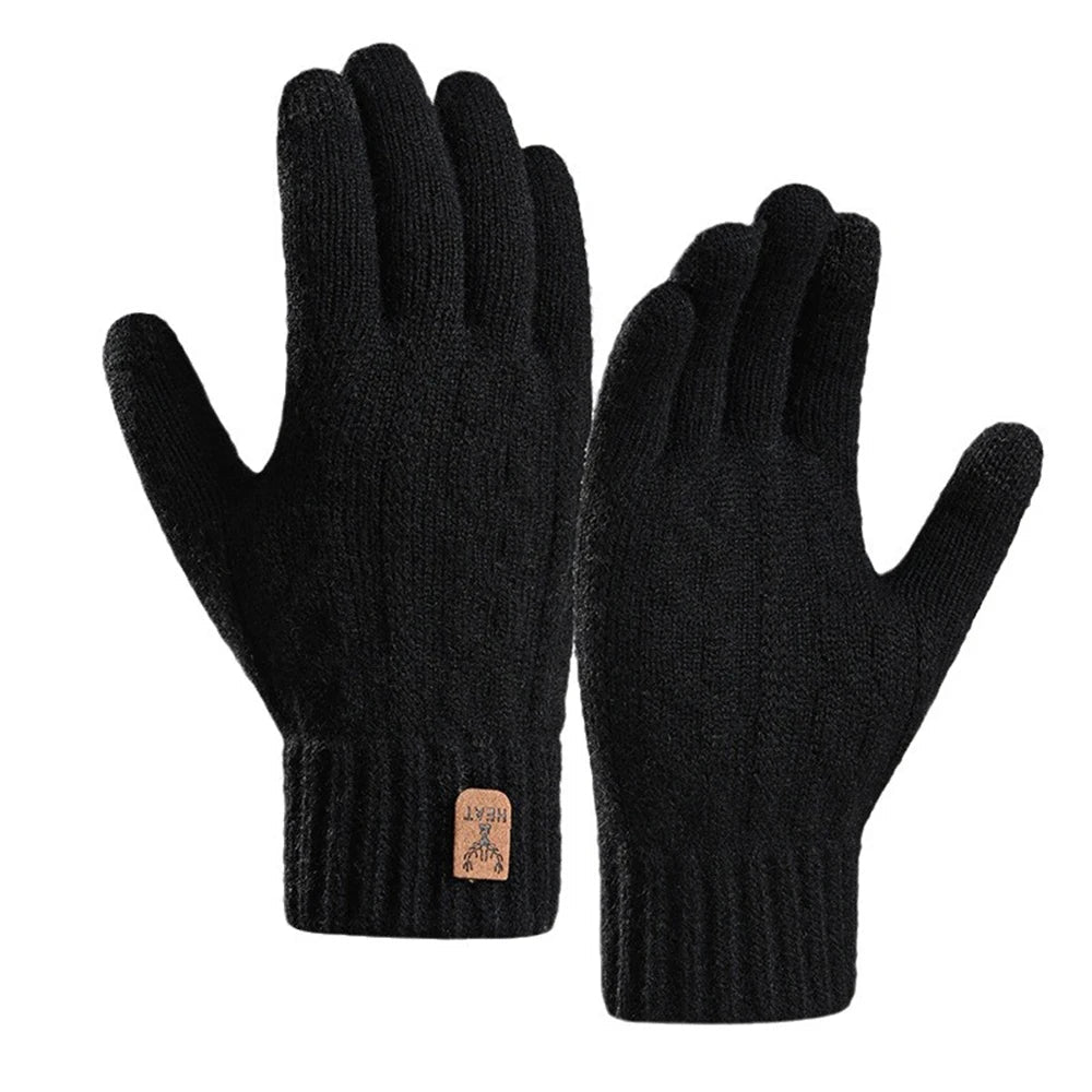 Winter Warm Gloves for Men and Women, Touchscreen Thickened Knitted Gloves, Outdoor Cycling Sports, Cold resistant Gloves - Checkouts UK