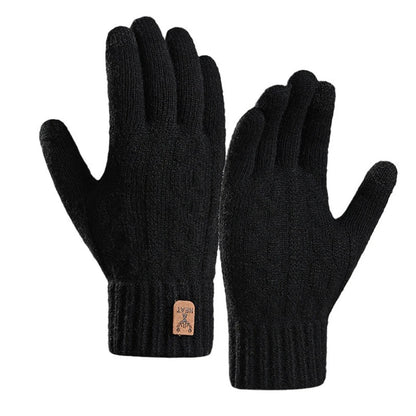 Winter Warm Gloves for Men and Women, Touchscreen Thickened Knitted Gloves, Outdoor Cycling Sports, Cold resistant Gloves - Checkouts UK