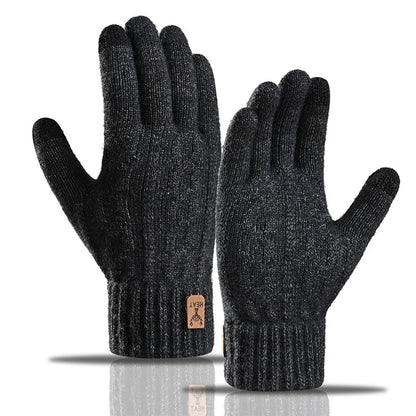 Winter Warm Gloves for Men and Women, Touchscreen Thickened Knitted Gloves, Outdoor Cycling Sports, Cold resistant Gloves - Checkouts UK